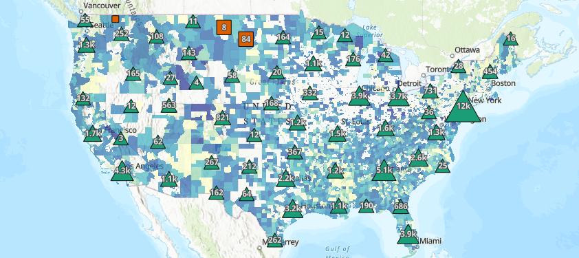 Provider map of vaccine access